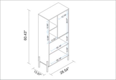 Image showing  5-Shelf Bowery Bookcase