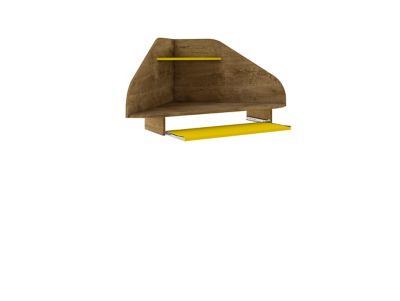 Image showing  43.98 in. Bradley Floating Corner Desk with Storage