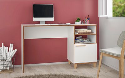 Image showing  53.14 in. Minetta Office Desk with Storage