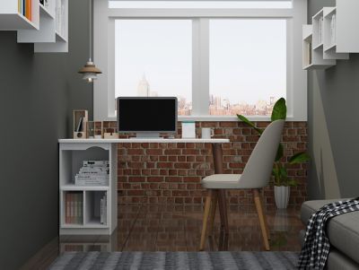 Image showing  53.54 in. Hampton Home Office Desk