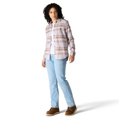 Image showing  Women's TENCEL Fiber Series Relaxed Fit Plaid Shirt