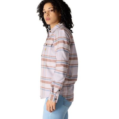 Image showing 2 th Carhartt Women's TENCEL Fiber Series Relaxed Fit Plaid Shirt