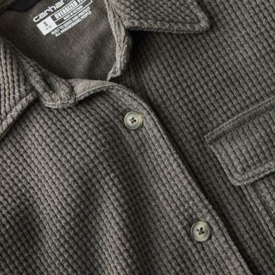 Image showing 7 th Carhartt Women's Oversized-Fit Heavyweight Waffle Knit Shirt
