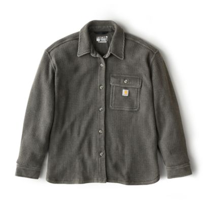 Image showing 0 th Carhartt Women's Oversized-Fit Heavyweight Waffle Knit Shirt