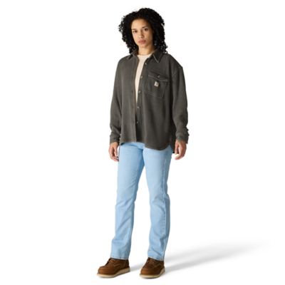 Image showing 4 th Carhartt Women's Oversized-Fit Heavyweight Waffle Knit Shirt