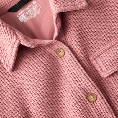 Image showing 5 th Carhartt Women's Oversized-Fit Heavyweight Waffle Knit Shirt