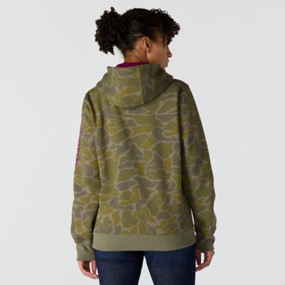 Image showing  Women's Marquette Relaxed Fit Midweight Logo Sleeve Graphic Printed Sweatshirt