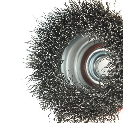 Image showing 5 th Eisen 60 pc. 3 in. Crimped Wire Cup wheel Brush, Wire Cup Set for Grinders, 5/8 in.-11 UNC