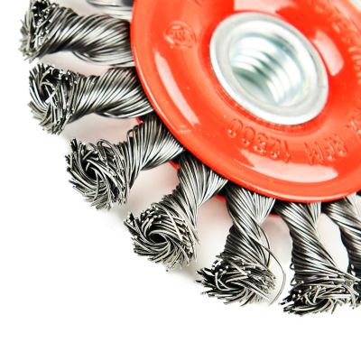 Image showing  60 pc. 4 in. Twist Knotted Wire Wheel Brush, Twist Wire Wheel for Grinders, 5/8 in.-11 UNC