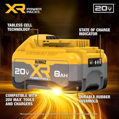 Image showing 5 th DEWALT 20v MAX XR 8 Ah Battery