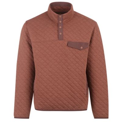 Image showing  Men's Quilted 3/4-Snap Pullover Fleece Sweatshirt