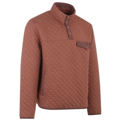 Image showing  Men's Quilted 3/4-Snap Pullover Fleece Sweatshirt