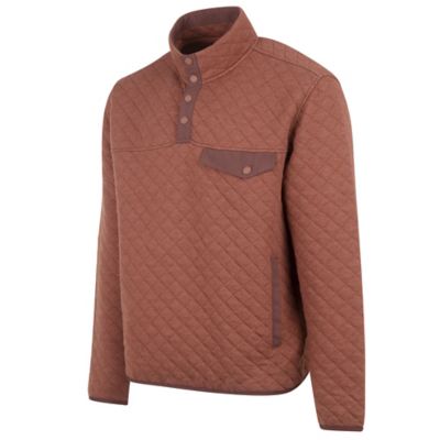 Image showing  Men's Quilted 3/4-Snap Pullover Fleece Sweatshirt