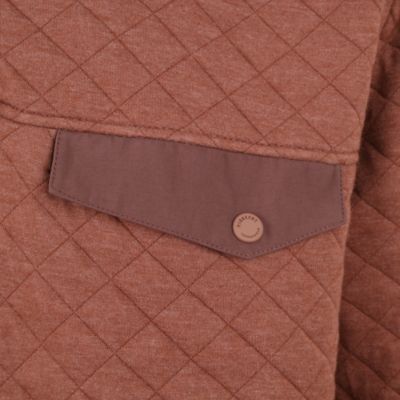 Image showing  Men's Quilted 3/4-Snap Pullover Fleece Sweatshirt