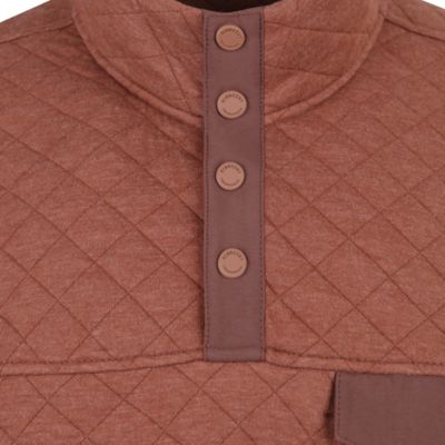 Image showing 5 th Ridgecut Men's Quilted 3/4-Snap Pullover Fleece Sweatshirt
