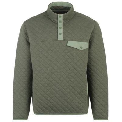 Ridgecut Men's Quilted 3/4-Snap Pullover Fleece Sweatshirt