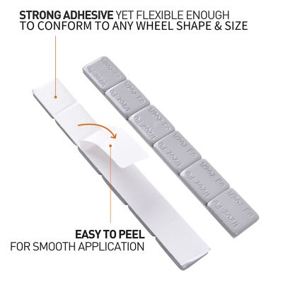 Image showing  1/2 oz. Adhesive Stick On Wheel Weights, 48 Strips/Box, 4 pk.