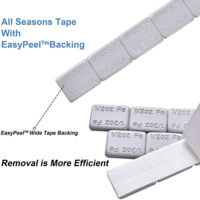 Image showing  1/2 oz. Adhesive Stick On Wheel Weights, 48 Strips/Box, 4 pk.