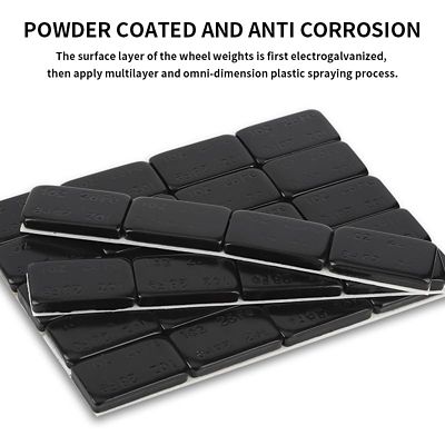 Image showing  1 oz. Stick on Wheel Weights, Adhesive Back, Easy to Peel, 36 Strips/Box, 4 pk., AA060P4