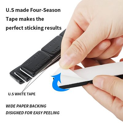 Image showing  1 oz. Stick on Wheel Weights, Adhesive Back, Easy to Peel, 36 Strips/Box, 4 pk., AA060P4