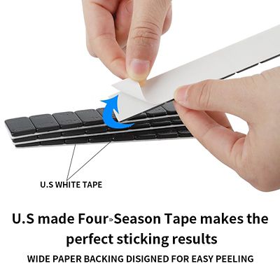 Image showing  1/4 oz. 0.25 oz. Black, Adhesive Stick on Wheel Weights, 72 oz. /Box, 8 pk.