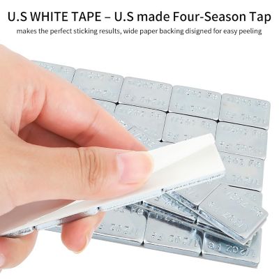 Image showing  1/2 oz. 0.5 oz. Zinc, Adhesive Stick on Wheel Weights Low Profile, 72 oz. /Box, 8 pk.