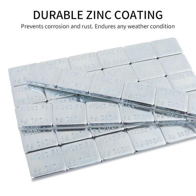 Image showing  1/2 oz. 0.5 oz. Zinc, Adhesive Stick on Wheel Weights Low Profile, 72 oz. /Box, 8 pk.