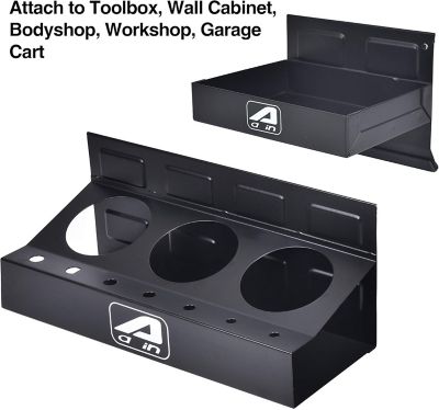Image showing  4 pc. Magnetic ToolBox Accessory Set, 2 Trays, Can Caddy, Paper Towel &ScrewdriverHolder