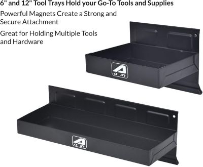 Image showing  4 pc. Magnetic ToolBox Accessory Set, 2 Trays, Can Caddy, Paper Towel &ScrewdriverHolder