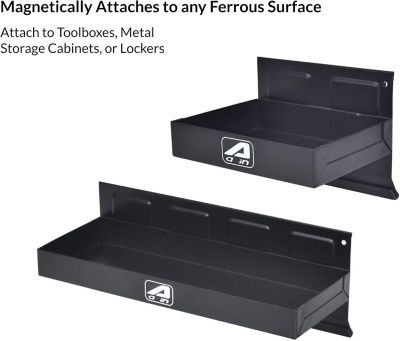 Image showing  4 pc. Magnetic ToolBox Accessory Set, 2 Trays, Can Caddy, Paper Towel &ScrewdriverHolder