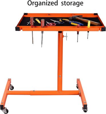 Image showing  Heavy-Duty Adjustable Work Table 4 Swivel Wheels 220 lb. Capacity