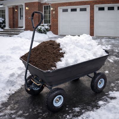 Image showing  4 cu. ft. 600 lb. Capacity Dump Garden Cart