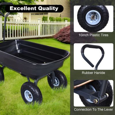 Image showing  4 cu. ft. 600 lb. Capacity Dump Garden Cart