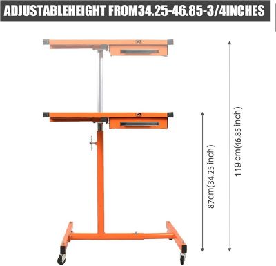 Image showing  Heavy-Duty Adjustable Work Table, Orange, 200 lb.