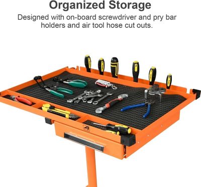 Image showing  Heavy-Duty Adjustable Work Table, Orange, 200 lb.