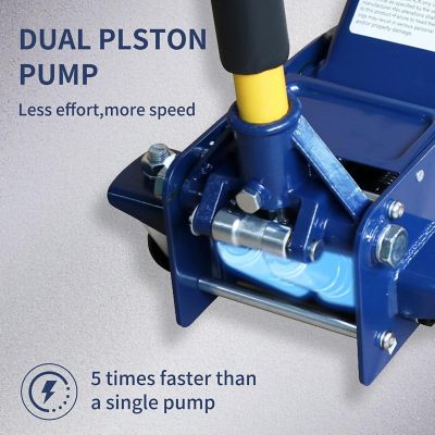 Image showing  3 Ton Heavy Duty Floor Jack, Steel Service Jack with Double Pump Quick Lift