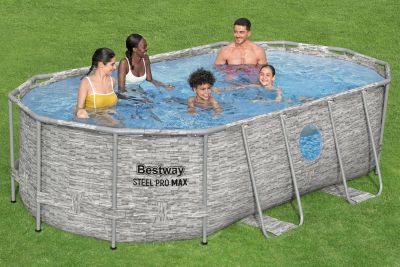 Image showing  14 ft. x 8 ft. 2 in. x 39.5 in. Splashview Oval Pool Set