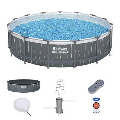 Bestway Steel Pro MAX 15 ft. x 42 in. Led Round Pool Set