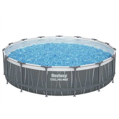Image showing  Steel Pro MAX 15 ft. x 42 in. Led Round Pool Set