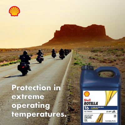 Image showing 5 th Shell Rotella T6 10W30 Full Synthetic Heavy Duty Engine Oil, 550075661