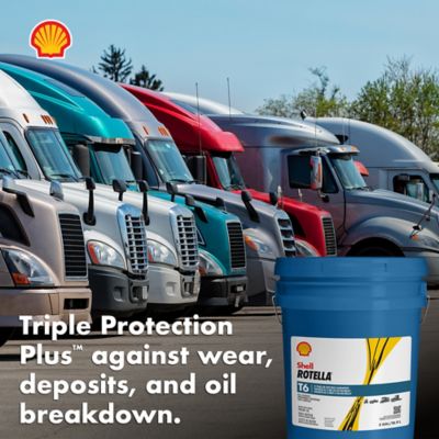 Image showing 5 th Shell Rotella T6 5W40 Full Synthetic Heavy Duty Engine Oil