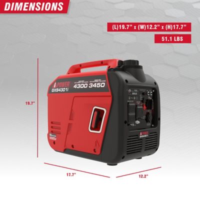 Image showing  4300W Gasoline Ultra Light-Weight Inverter Generator 149cc OHV Engine and CO Sensor