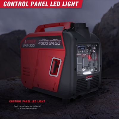 Image showing  4300W Recoil Gas Ultra Light-Weight Inverter Generator 149cc with OHV Engine, CO Sensor & Wheel Kit