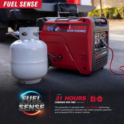 Image showing  7600W Remote Start Gas & Propane Inverter Generator with 322cc OHV Engine and CO Sensor
