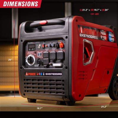 Image showing  7600W Remote Start Gas & Propane Inverter Generator with 322cc OHV Engine and CO Sensor
