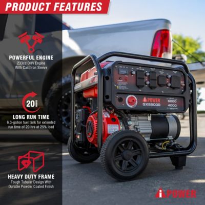 Image showing  4000W Gas Portable Generator with 23cc OHV Engine and CO Sensor Shutdown