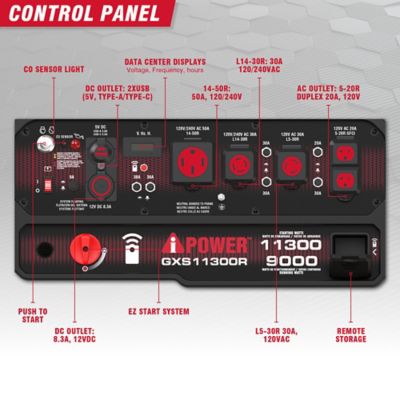 Image showing  9000W Remote Start Gas Powered Portable Generator with 459cc OHV Engine and CO Sensor Shutdown