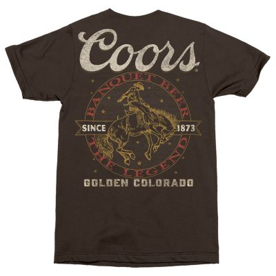 Image showing  Men's Crew Neck Short-Sleeve Coors Banquet Cowboy Circle T-Shirt