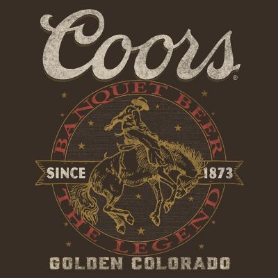 Image showing  Men's Crew Neck Short-Sleeve Coors Banquet Cowboy Circle T-Shirt