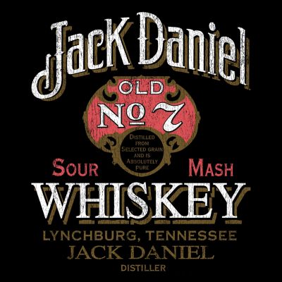 Image showing  Men's Crew Neck Short-Sleeve Jack Daniel's Vintage T-Shirt